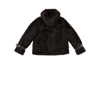 Yes-Zee Cappotto in Pelliccia Sintetica - - Jackets - Donna - Marrone - M
