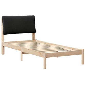 vidaXL Estructura De Cama Con Cabecera Marr&oacute;n Y Negro 90 X 200 Cm Vidaxl
