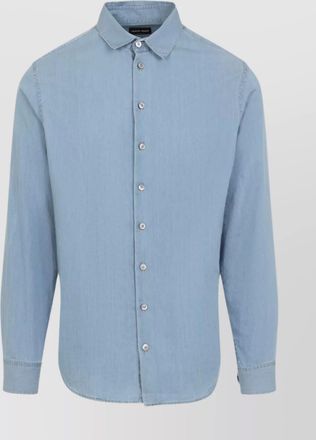 Giorgio Armani denim cotton shirt button-down collar