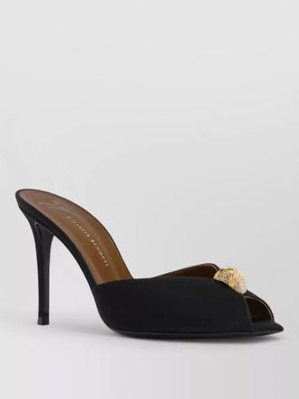 Giuseppe Zanotti intriigo leather mules peep toe stiletto