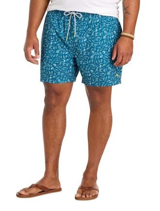 Tommy Bahama Big & Tall Night Schooled Swim Trunks in Kingfish at Nordstrom, Size 1X Big