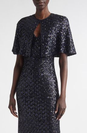 St. John Sequin Bolero in Midnight at Nordstrom, Size X-Large