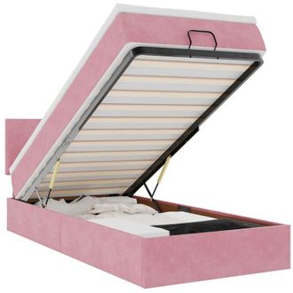 vidaXL Vidaxl - Estructura De Cama Otomana Colch&oacute;n Terciopelo Rosa 100x200cm
