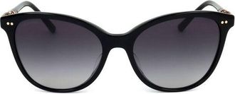 Bulgari Ladies Black Cat Eye Sunglasses 0BV8235F-501/8G