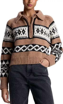 A.L.C. Carter Merino Wool Fairisle Sweater In Camel Multi