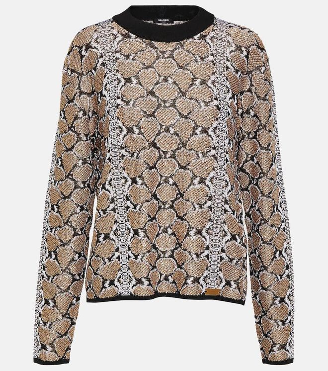 Pull Balmain En Métal Doré - Taille 38 - Occasion En Très Bon état - Style Luxe