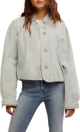 Free People Nimbus Suede Jacket in Grey/gris at Nordstrom, Size X-Small
