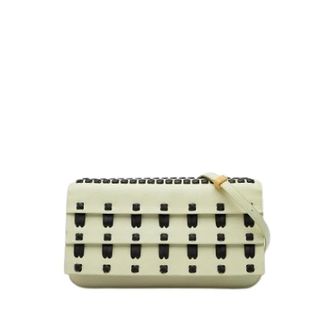 Bottega Veneta Pre-owned Crossbody Bag - Dames - Pre-owned - Wit - Maat: ONE Size Leer