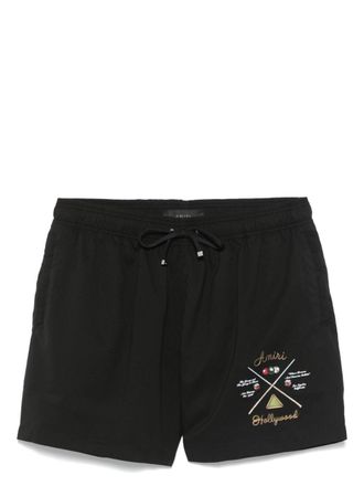 Amiri Pool Cue swim shorts - men - Polyester/Polyester - S - Black