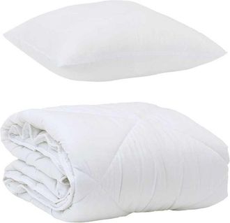 vidaXL Vidaxl - Edredón de todas las estaciones Blanco 155 x 220 cm Microfibra