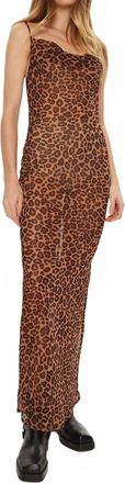 One Teaspoon Jagger Long Slip Dress In Animal