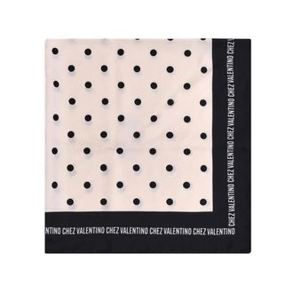 Valentino Garavani Silky Scarves, female, Multicolor, Size: ONE SIZE Polka Dot Silk Scarf Retro Style