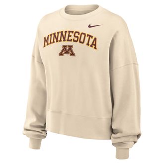 Nike Minnesota Phoenix Fleece Nike Womens College Crew-Neck Sweatshirt in Brown | W33302MINN-NAT