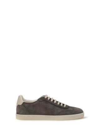 Brunello Cucinelli Grey Suede Sneakers