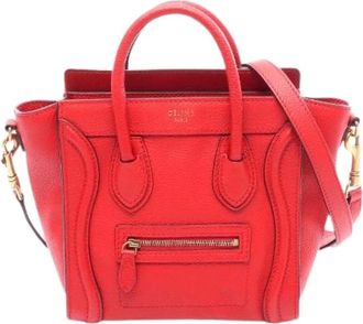 Celine Pre-owned Mini Bags, female, Red, Size: ONE SIZE Pre-owned Leather Mini Bag