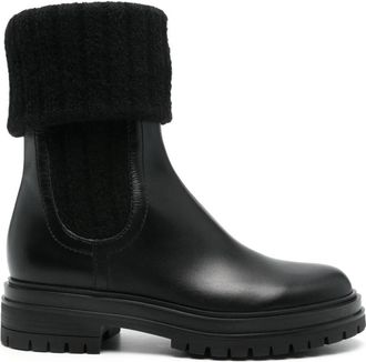 Gianvito Rossi Winterlaars - Dames - Winterlaarzen - Zwart - 38 1/2 EU - Leer - Schoenen