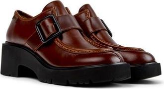 Camper Milah Monk Strap Loafer in Medium Brown at Nordstrom, Size 37