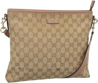 Gucci Pre-owned Canvas gucci-bags - Dames - Vintage Schoudertas - Beige - ONE Size - Vintage