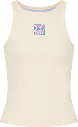 Marni Ribbed Sleeveless Tank Top with Abstract Patch