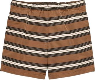 Prada striped swim trunks - Brown