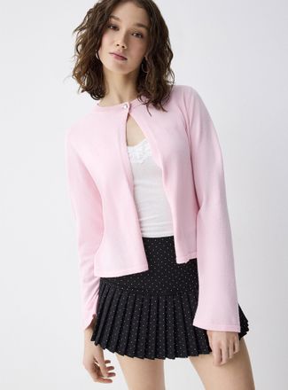 Pieces Womens Heart button Cardigan Sweater