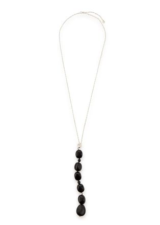 Agmes Selma Sterling Silver Necklace - Black - One Size