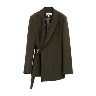 Loewe Blazers, female, Green, Size: S Tailored Jacket