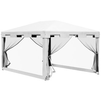 OUTSUNNY Carpa de jard&iacute;n 395x295x255 cm blanco