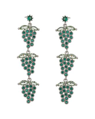 Eyecandy LA Eye Candy La Cz Grape Drop Earrings