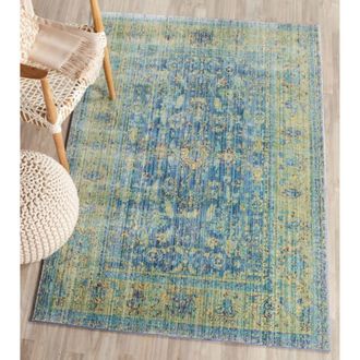 Safavieh Alfombra poli&eacute;ster blu/multicolore 122 x 183 cm