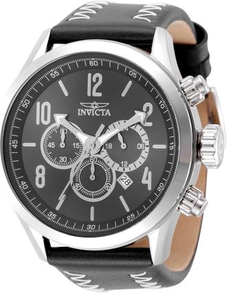 Invicta S1 Rally 49191 Heren Horloge - Quartz Uurwerk - Roestvrij Staal met zwarte Wijzerplaat - 50mm