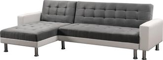 Habitat et Jardin Habitat Et Jardin - Sof&aacute; Esquinero Convertible Y Reversible theo - 4 Plazas - Blanco Y Gris