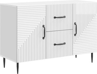 vidaXL Aparador Brillante 89 X 34,5 X 60 Cm Madera De Ingenier&iacute;a Vidaxl