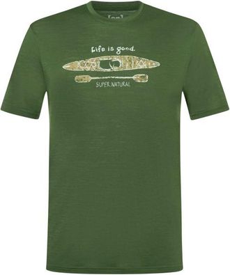 super.natural River Pleasure Tee Merinoshirt f&uuml;r Herren | oliv