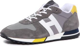 Hogan H383 Sneaker H Nastro MM4 - Heren - Sneakers - Grijs - 41 EU - Leer - Schoenen
