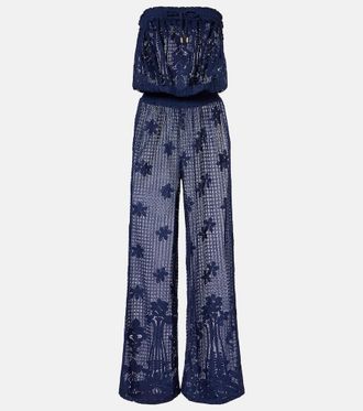 Melissa Odabash Viv HS cotton-blend lace romper