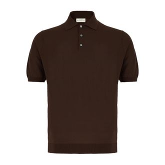 Ballantyne Polo Shirts, male, Brown, Size: 2XL Ultralight Cotton Polo Shirt