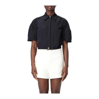 Elisabetta Franchi Dames, Blouses & Shirts, Zwart, Maat: L