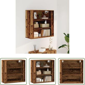 vidaXL Mobile a parete - Mobile a Parete Legno Antico 80x33x80 cm in Legno Multistrato