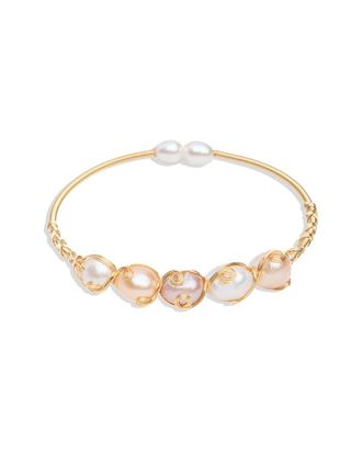 Saachi Saachi Pearl Cz Cuff Bracelet
