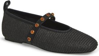 Rag & Bone Cabochon Spire Mary Jane Flat in Black at Nordstrom, Size 10Us