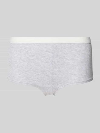 Jake*s Casual Pants mit elastischem Logo-Bund in Hellgrau Melange, Gr&ouml;&szlig;e XL