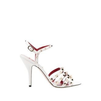 Valentino Garavani Sandalo con Cinturino alla Caviglia Rockstud - - Shoes - Donna - Bianco - 38 EU