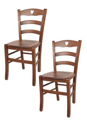 Tommychairs Tommychairs 2 Sillas Cuore En Madera De Haya Color Nuez Claro