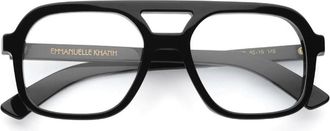 Emmanuelle Khanh Black Aviator Acetate Eyeglasses