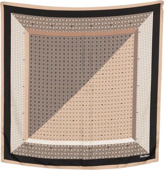 Max Mara patterned scarf - women - Silk - One Size - Neutrals