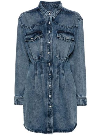 Isabel Marant Liliko denim shirt minidress - Blue