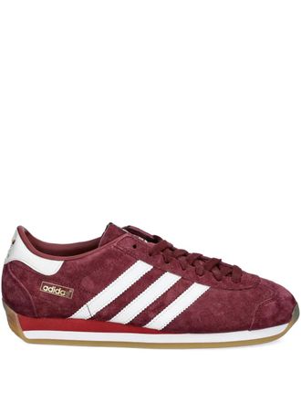 adidas suede three-stripe sneakers - men - Suede/Fabric/Rubber - 12.5 - Red