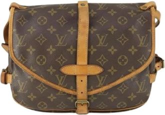 Louis Vuitton Pre-owned Cross Body Bags, female, Brown, Size: ONE SIZE Pre-owned Canvas Cross Body Bag