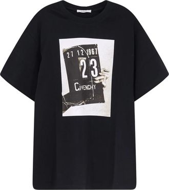Givenchy T-shirt met Clapperboard-print - Heren - T-shirts - Zwart - M - Katoen - Tops